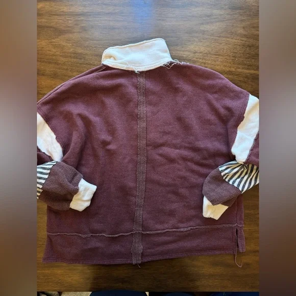 aerie and Bucket list boutique Crewneck & Henley Sweater sweatshirt bundle Lot - Picture 7 of 10